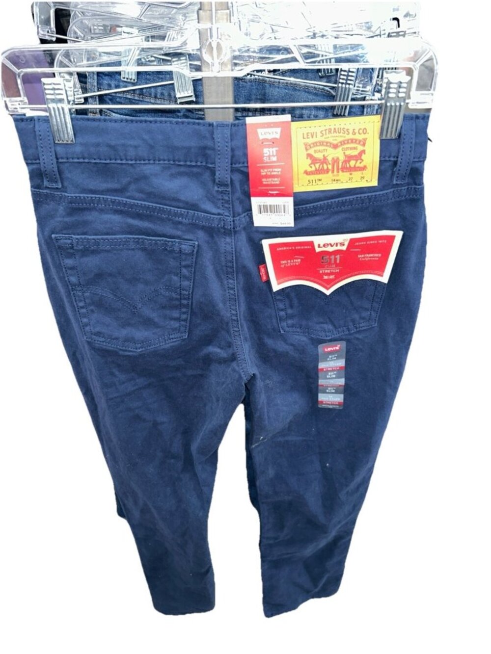 LEVI's 511 Slim Style Boys BLUE JEANS Size 14 Regular  Waist 27 x 29 Length  NWT